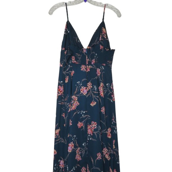 No Rest for Briget Arrays Slip Dress M Blue Floral Midi Lined NWT Discontinued - Picture 12 of 16